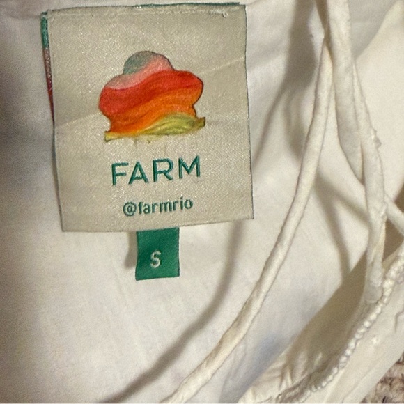 Farm Rio Macaw Cross Stitch Embroidered White Mini Dress- Size Small - Picture 11 of 16